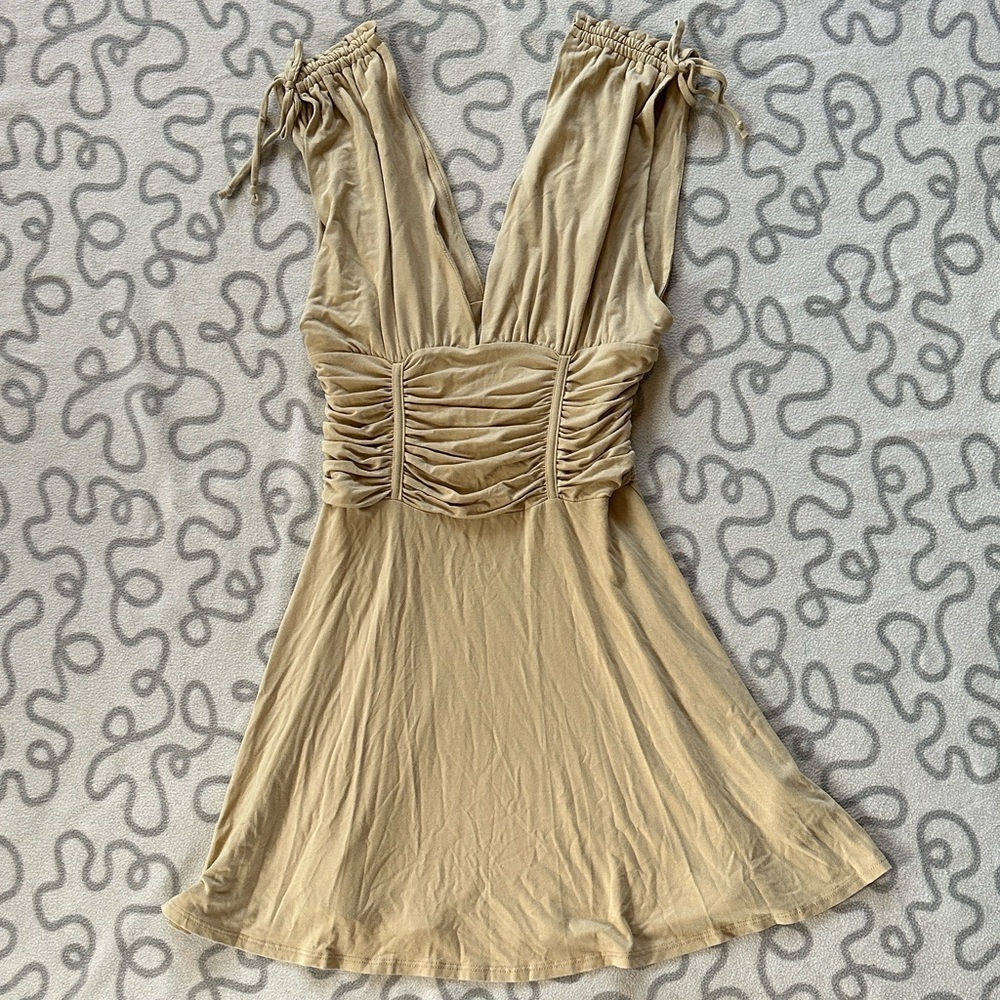 Free People Beach Deep V-Neck Mini Dress